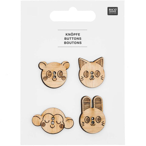 Rico Wooden Animal Buttons Type 1