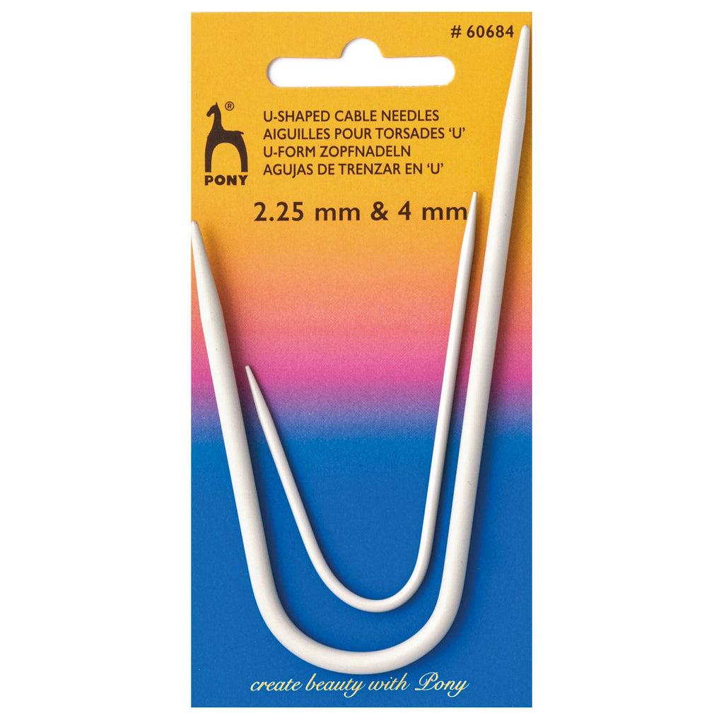 U-Shaped Cable Needles: 2.50 & 4.00mm