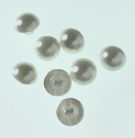 8mm Pearl White Shank Button