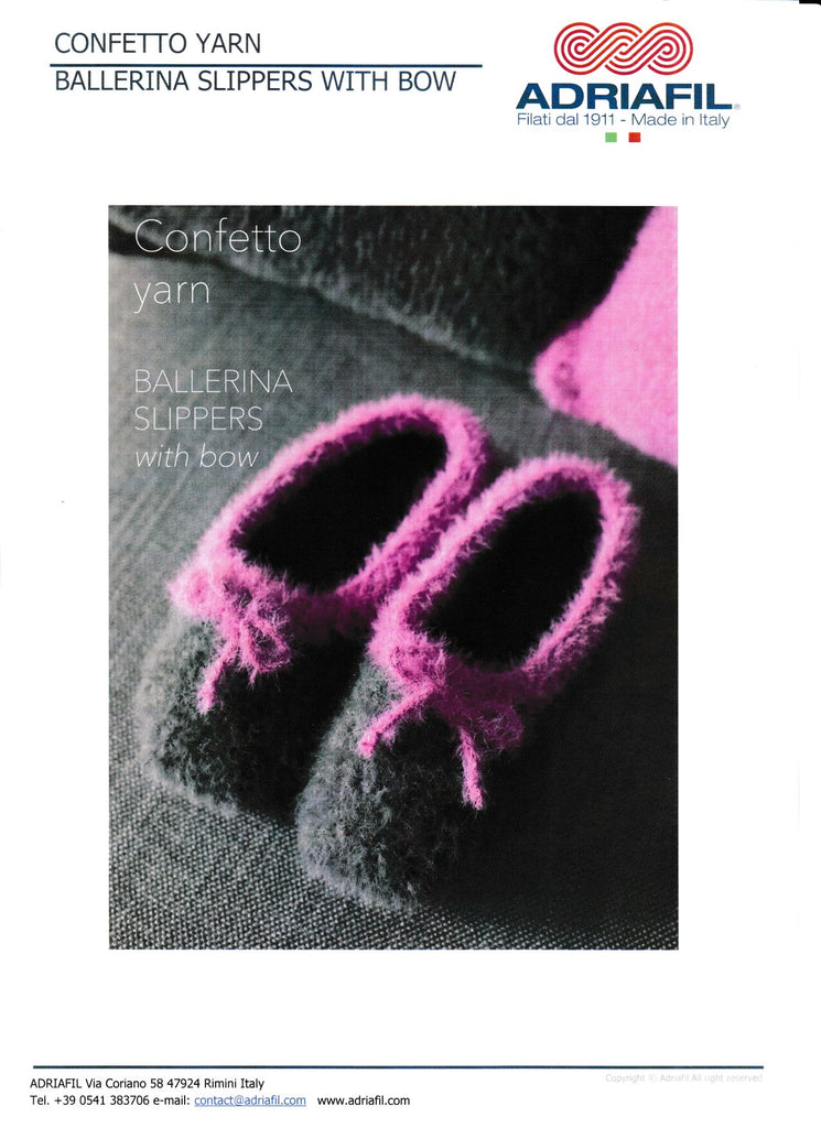 Adriafil Pattern Ballerina Slippers - Confetto