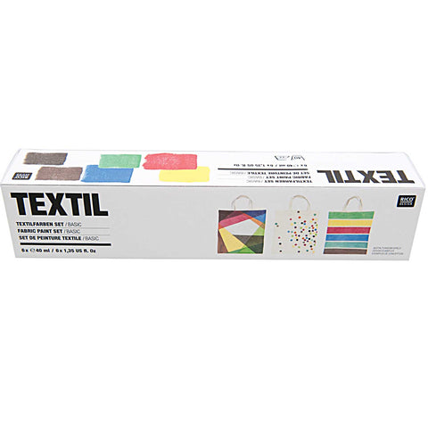 Rico Design Fabric Paint set of 6 - Basic