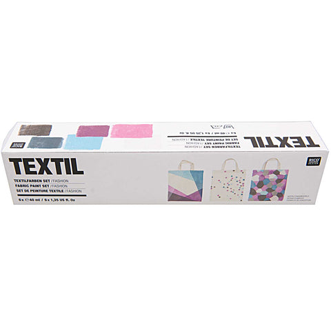 Rico Design Fabric Paint set of 6 - Fashion