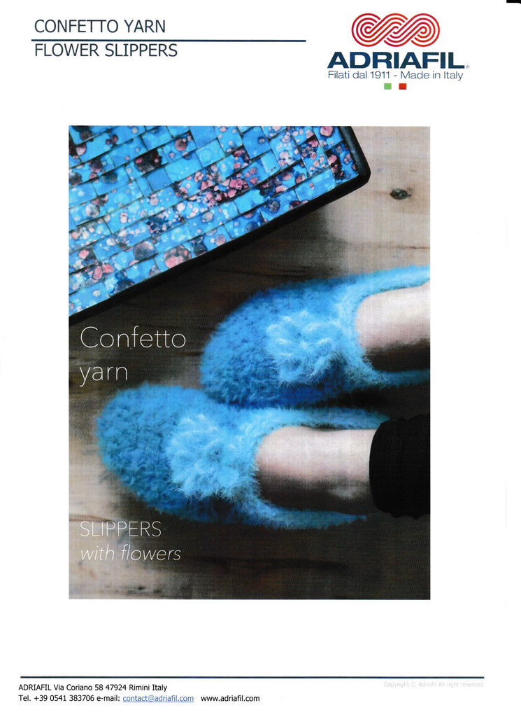 Adriafil Pattern Flower Slippers - Confetto