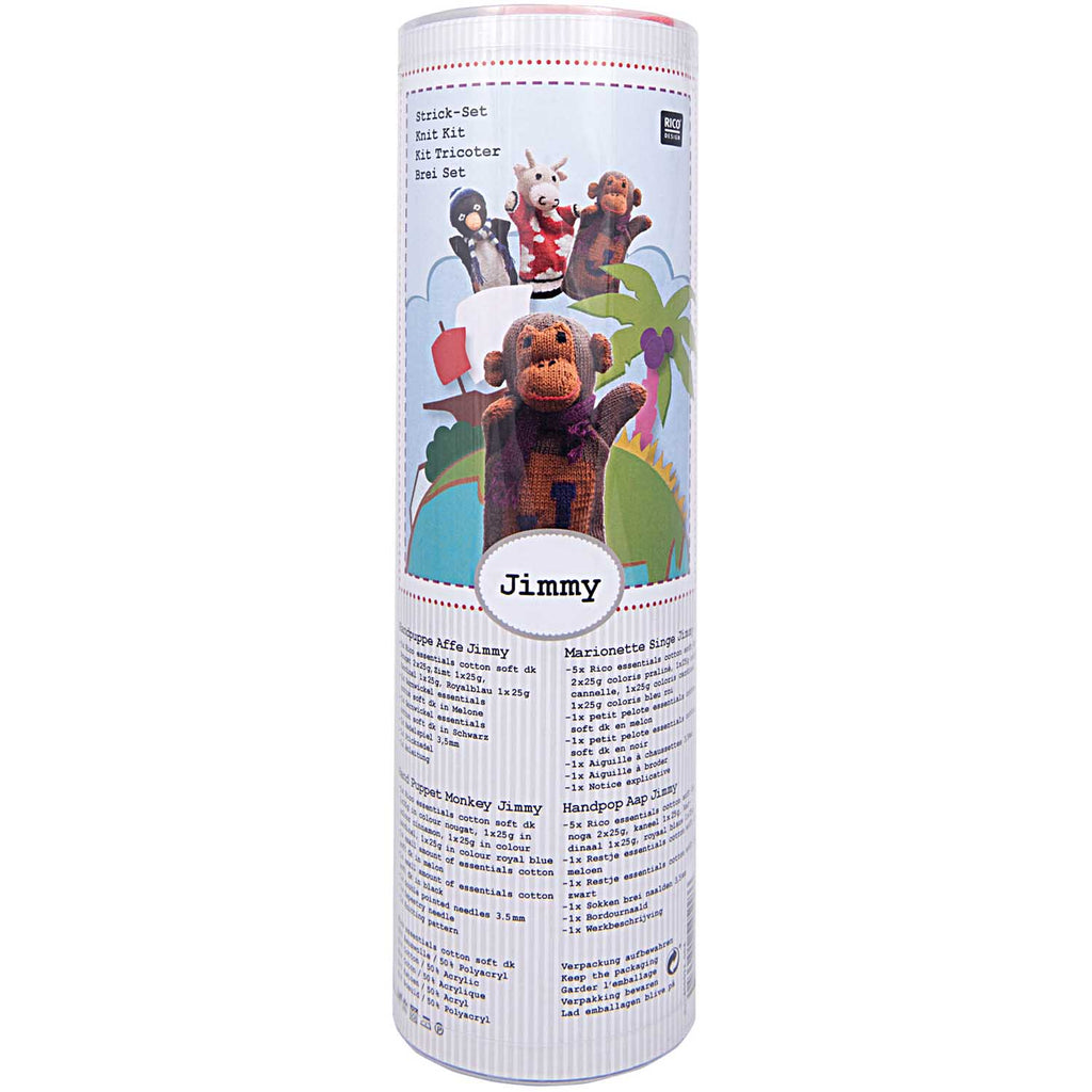Rico Knit-Kit Hand Puppet - Jimmy Monkey