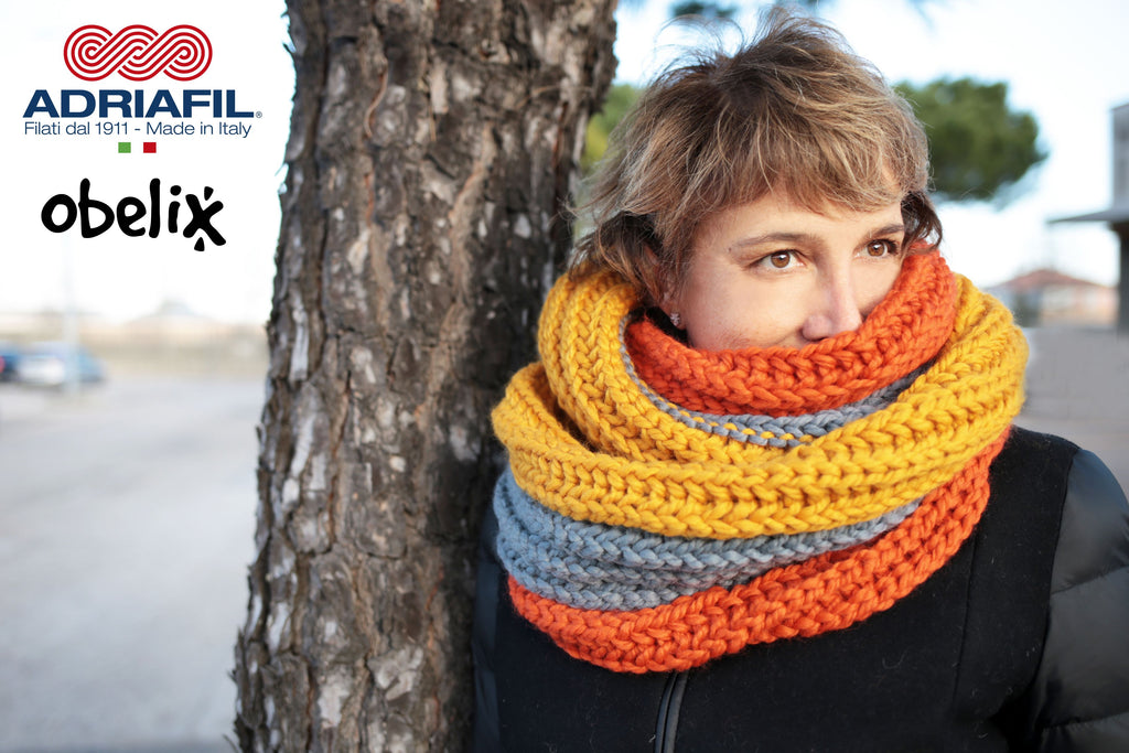 Adriafil Pattern - Cowl in Fishermans Rib - Obelix