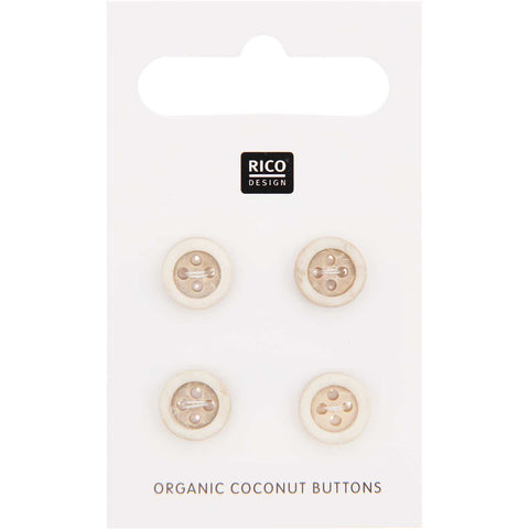 Rico Baby - Organic Coconut Buttons 4 x 10mm