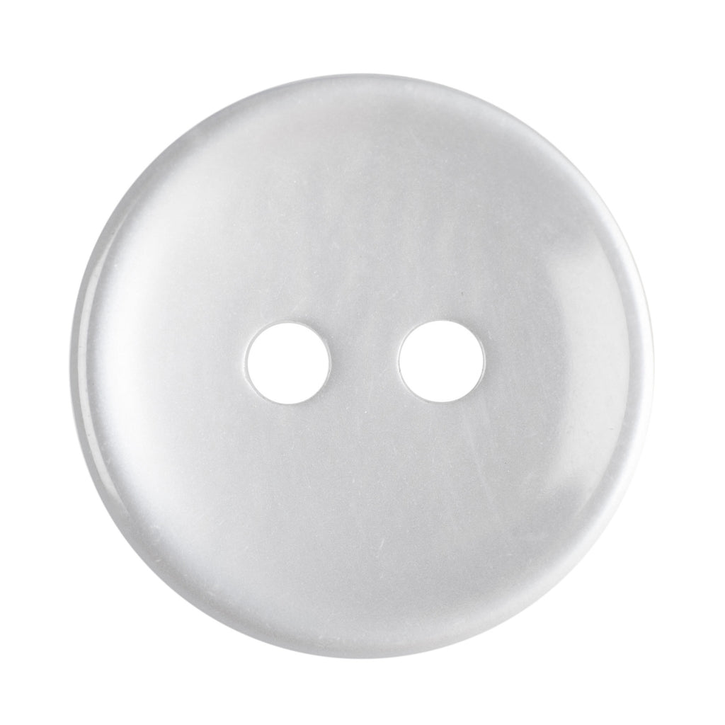 14mm: 2 Hole: Pearl White Button