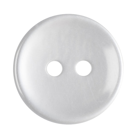 14mm: 2 Hole: Pearl White Button
