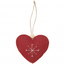 Rico Felt Heart with Embroidery - Hanging Decoration