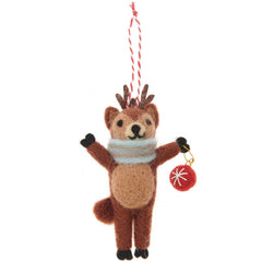 Rico Felt Christmas Deer - Hanging Decoration