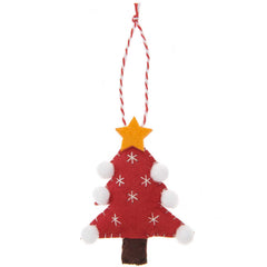 Rico Felt Red Christmas Tree - Hanging Decoration