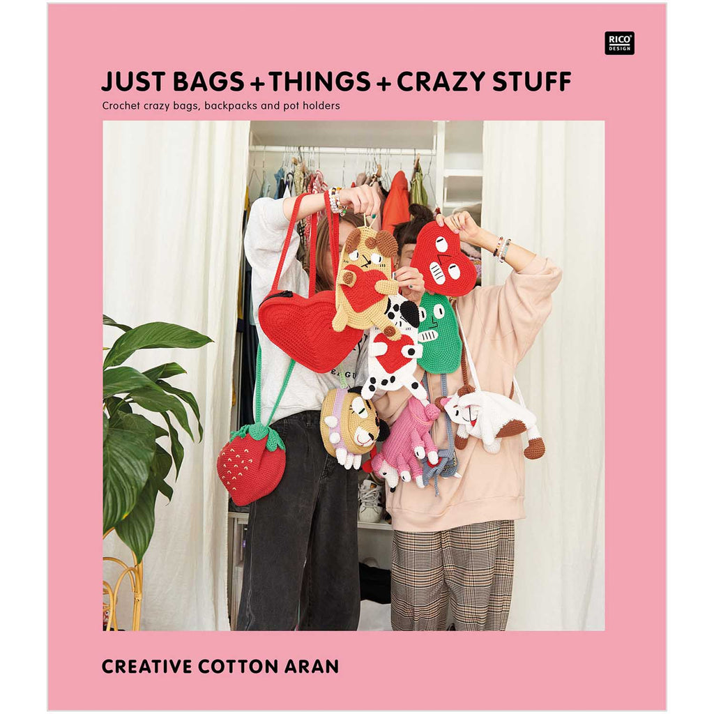 Rico Creative Cotton Aran Just Bags + Things + Crazy Stuff Crochet Pattern Book
