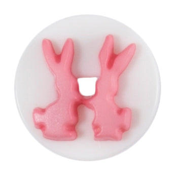 14mm Button: Shank: Bunnies