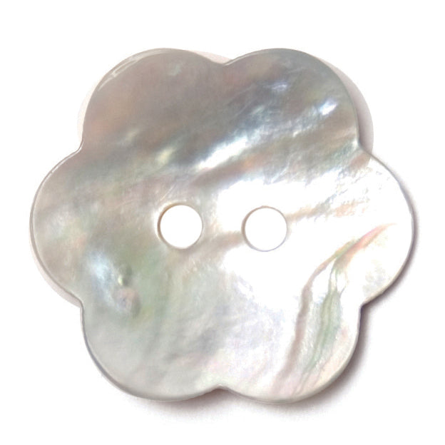 20mm Shell 2 Hole Button: White