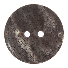 Button: Eco-Conscious: Recycled Coffee Grounds: 2 Hole: Black & White