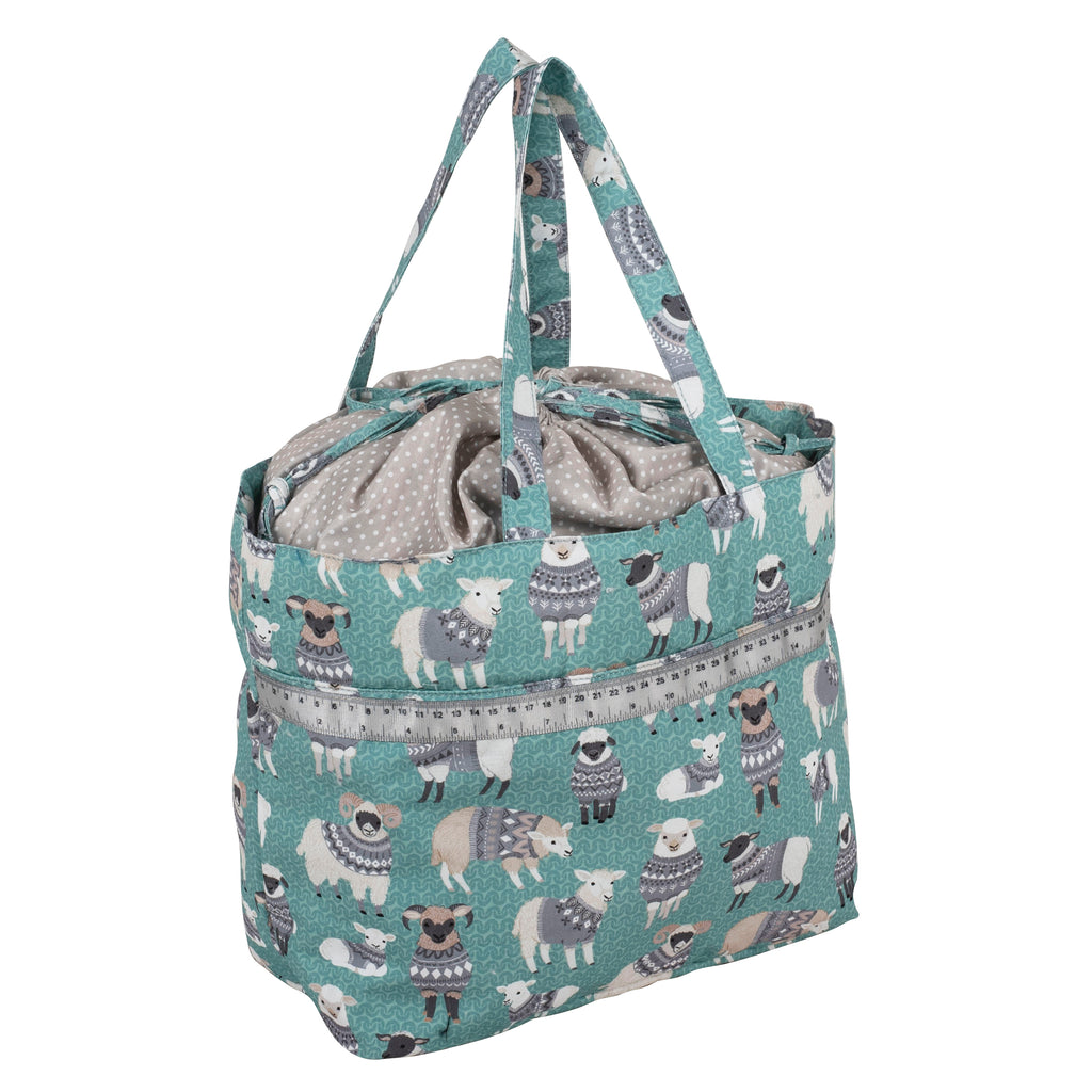 Drawstring Knitting Bag: Woolly Pully