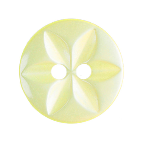 14mm 2 Hole Yellow Star Button