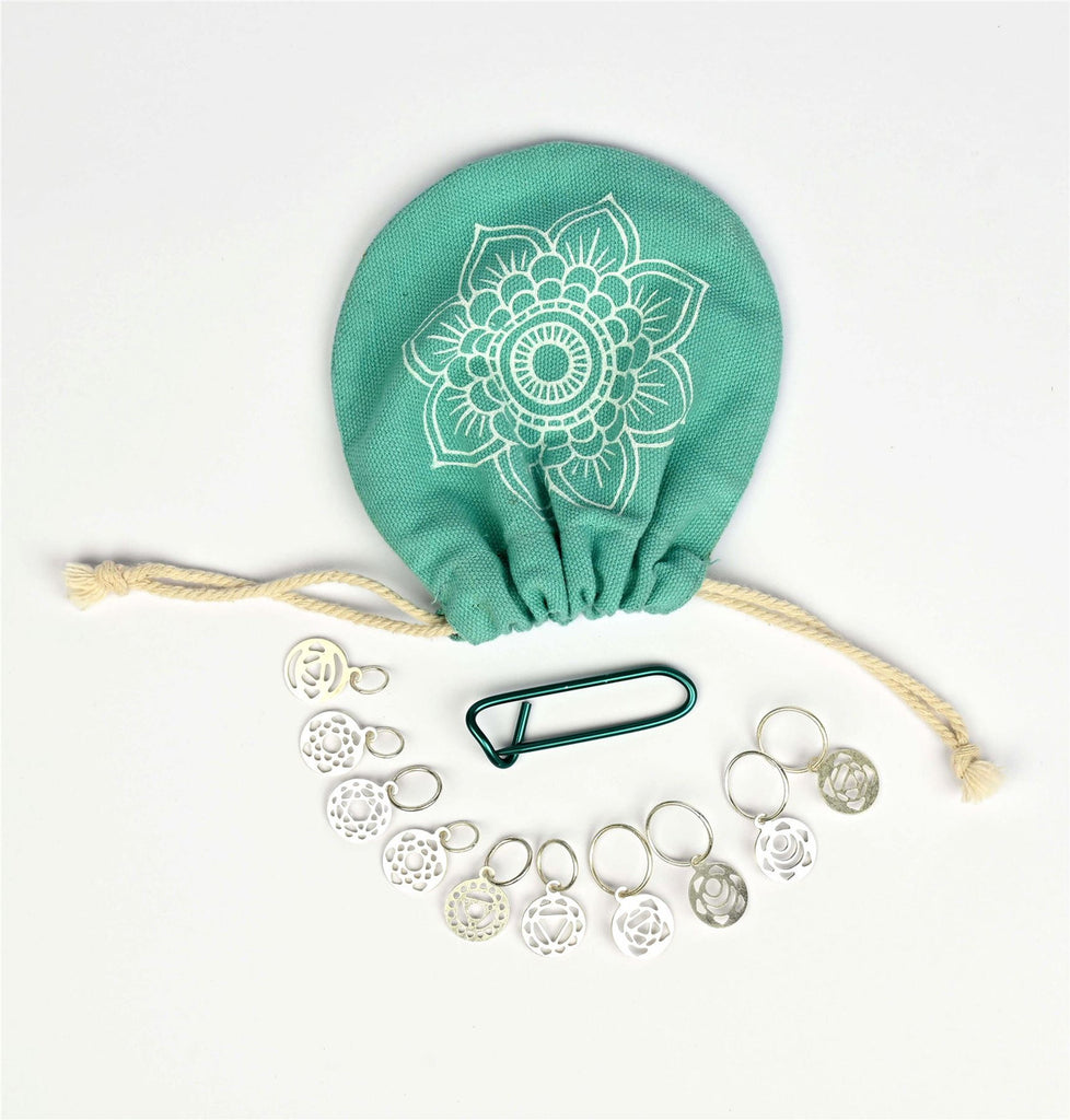 The Mindful Collection - Stitch Markers - Chakra - Sterling Silver Plated