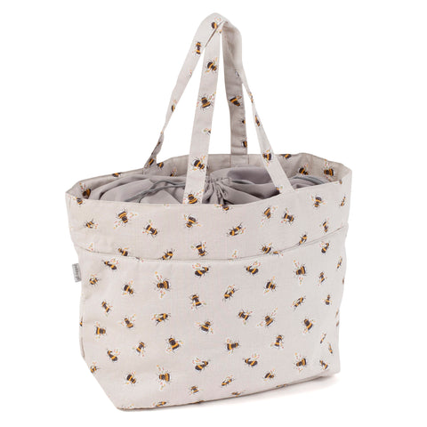 Drawstring Knitting Bag - Bee design