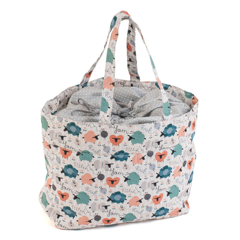 Drawstring Knitting Bag - Knit Happens Design
