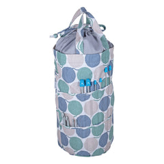 Knitting Bag: Drawstring with Outside Pockets: Yarn Balls