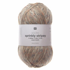 Rico Socks Sprinkly Stripey 4ply 100g