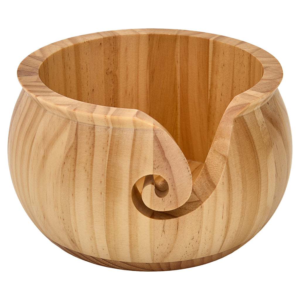 Varnished Yarn Bowl - Pine Wood