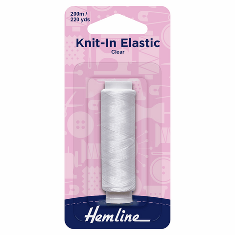 Knit-In Elastic: 200m: Clear