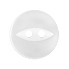 2 Hole Fish Eye Pearl White Button