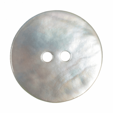 18mm Dyed Agoya Shell 2 Hole Button: Natural