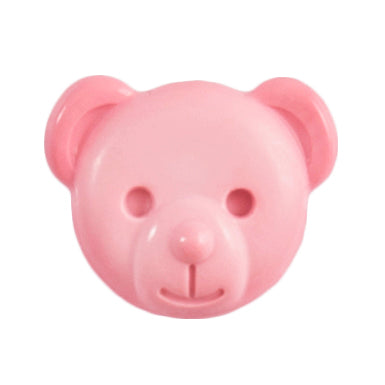 15mm Pink Teddy Bear Button