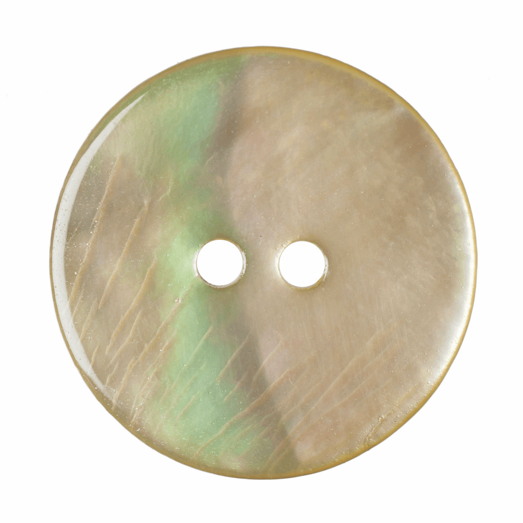18mm Dyed Agoya Shell 2 Hole Button: Green
