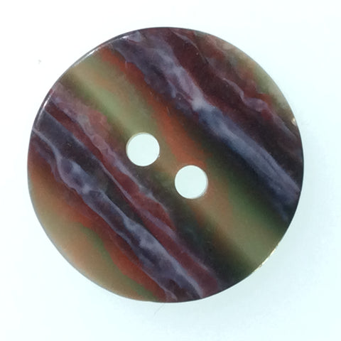 20mm Multicoloured Stripey 2 Hole Button