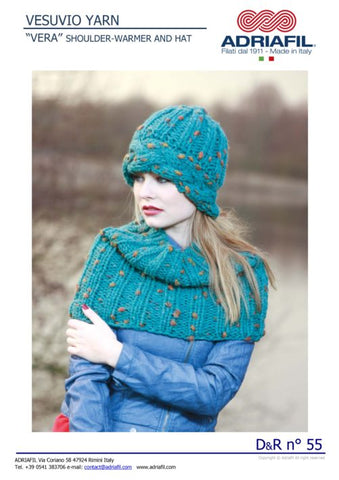 Adriafil Pattern 'Vera' Shoulder Warmer and Hat