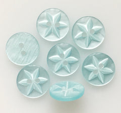 15mm Light Blue 2 Hole Button