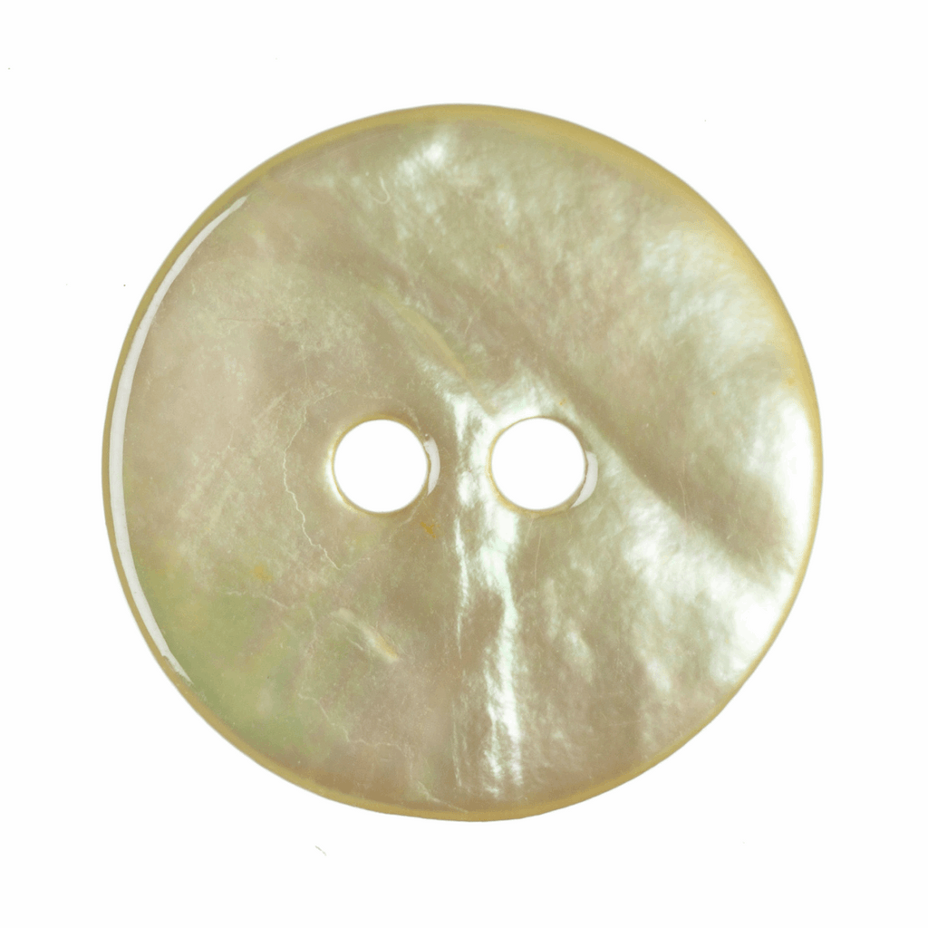 15mm Dyed Agoya Shell 2 Hole Button: Green