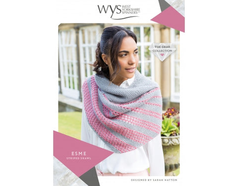 West Yorkshire Spinners Pattern - Esme Striped Shawl