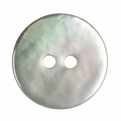 15mm Dyed Agoya Shell 2 Hole Button: Natural