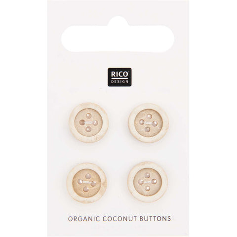 Rico Baby Merino Organic Coconut Buttons 4 x 12mm