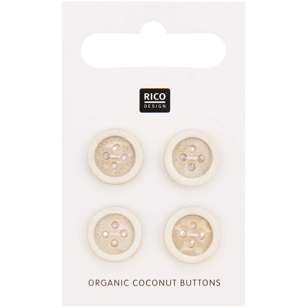 Rico Baby - Organic Coconut Buttons 4 x 13mm