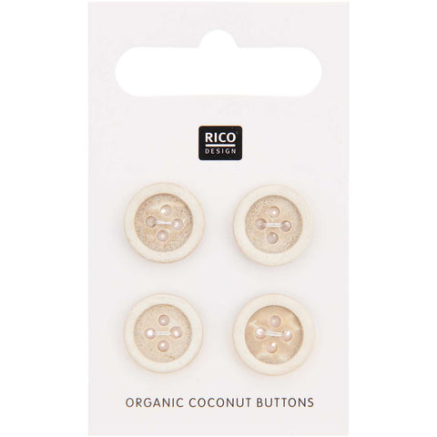 Rico Baby Merino Organic Coconut Buttons 4 x 13mm