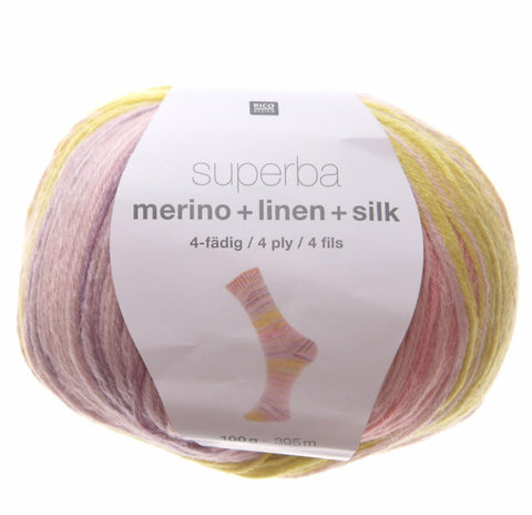 Rico Superba Merino Linen Silk  4ply