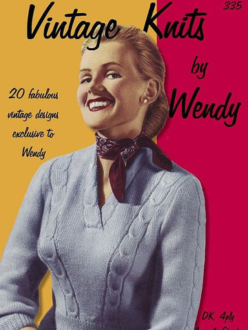 Wendy Pattern Book 335 Vintage Knits